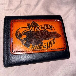 Vintage Biker Chain Wallet “Live To Ride Ride To Live”
Leather Motorcycle Wallet